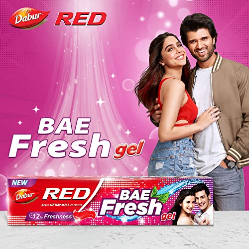 Image of Dabur Red Paste 300g & Dabur Red Bae Fresh Gel - 300g (150g*2) | Fights Bad Breath, Cavity Germs and Plaque | Supersaver Combo Pack