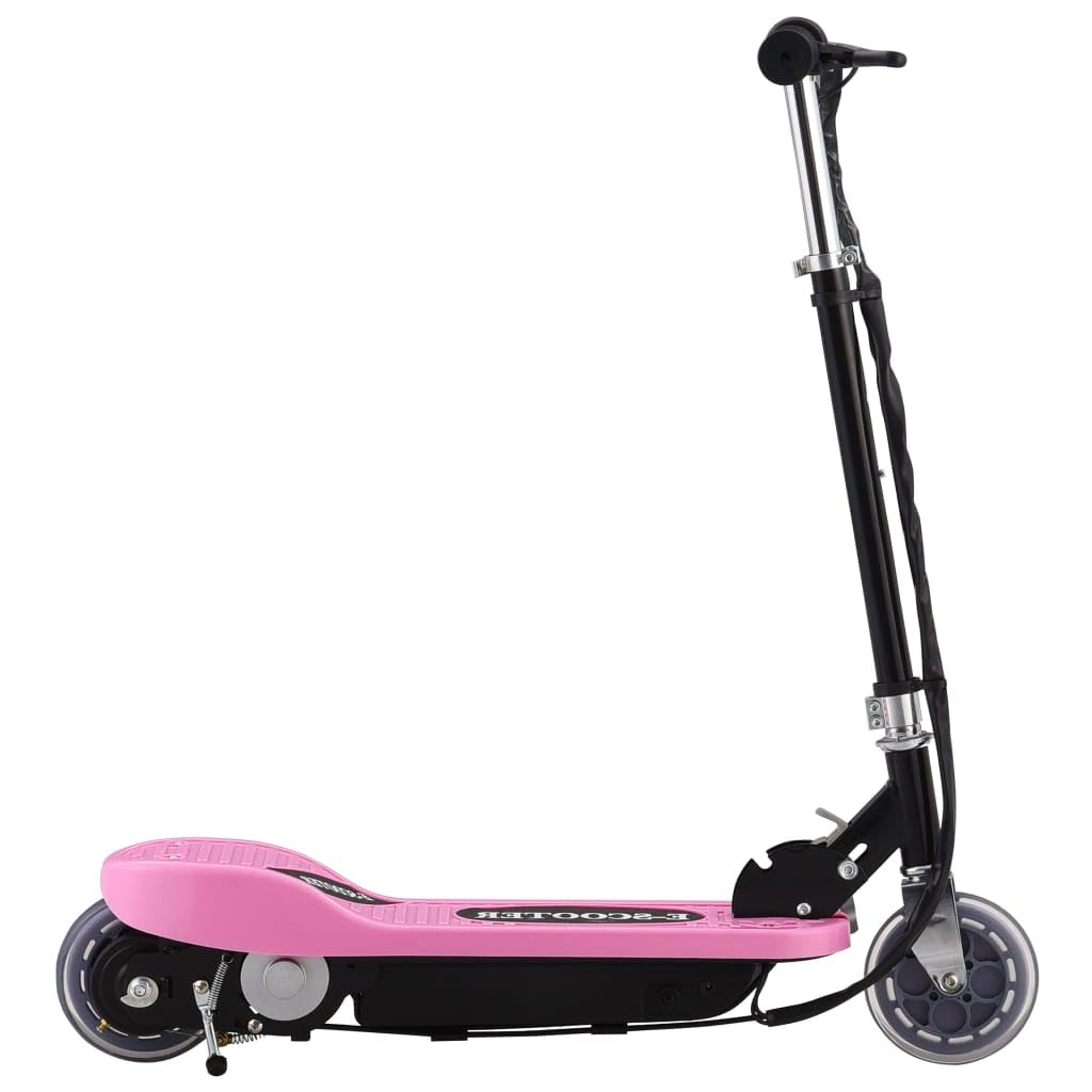 Monopattino elettrico per bambini dai 6 anni in su, 120 W fino a 12 km/h, pieghevole con manubrio regolabile, rosa