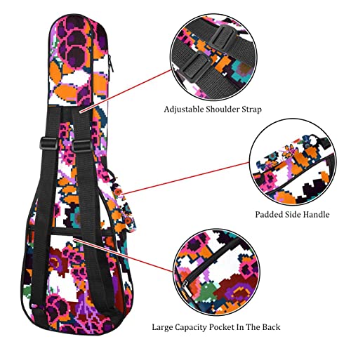 Housse de transport pour ukulélé soprano ténor avec fleurs et baies – 58,4 cm – Épaisseur : 10 mm – Rembourrée – Sangles… - Les Beatles, Paul McCartney, John Lennon, RIngo Starr, George Harrison Housse de transport pour ukulélé soprano ténor avec fleurs et baies - 58,4 cm - Épaisseur : 10 mm - Rembourrée - Sangles… – Image 4