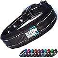 Black Rhino - The Comfort Collar Ultra Soft Neoprene Padded Dog Collar for All Breeds - Heavy Duty Adjustable Reflective Weatherproof (Medium, Black)