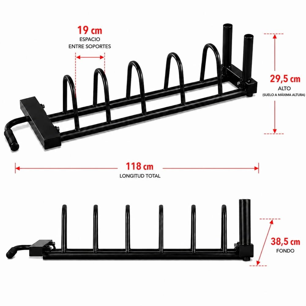 Soporte de Discos de Suelo Viok Sport - Organizador para Discos Olímpicos de 50 mm