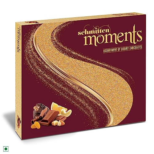 Image of Schmitten Luxury Chocolate Gift Box Pack | Assorted Milk & Dark Chocolate Bars | Premium Selected Ghanian Cocoa Beans | Gift Hamper for your Loved Ones and Valentine's Day, Bitsy - 3x 110 gram