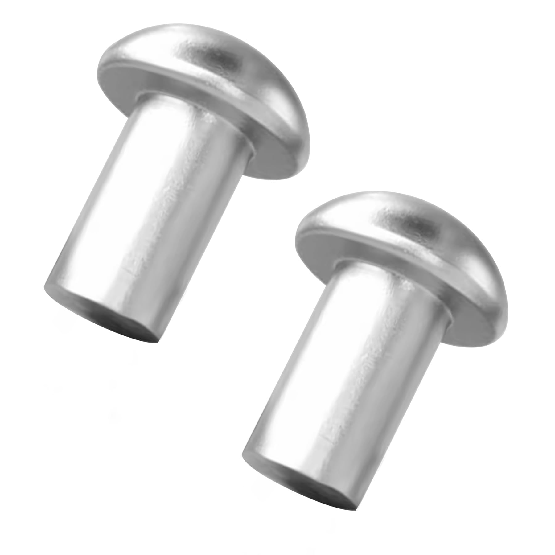 ALLCLEAN 1/4" Diameter X 3/8" Length Solid Aluminum Brazier Head Rivets,Aluminum Boat Rivets,Round/Dome Head Rivet,Pack of 150