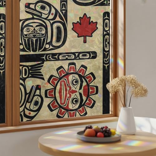 Película decorativa de privacidad para ventana 17.7" x 39.3" (2 piezas) miniatura 2