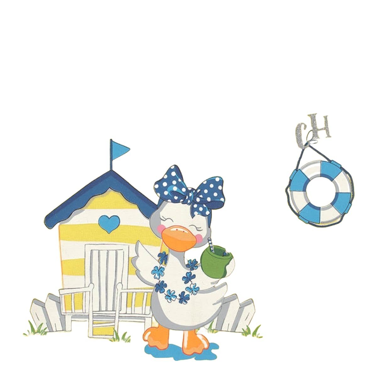 Sommer-Set für Mädchen, 2-teilig, gelbes T-Shirt mit Druck, Shorts mit weißen und gelben Streifen, Freizeitanzug, bequemes und buntes Outfit für den Sommer 1229