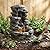 Dalxo 20-Inch Outdoor Water Fountain, 5-Tier Cascading Rock Resin Water Fountain with Warm LED Light, Stone Imitation, Outdoor Water Feature for Garden, Patio, Yard, Deck, Porch, Lawn in Gray