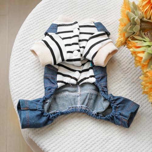 Peto vaquero para perros pequeños color denim miniatura 5