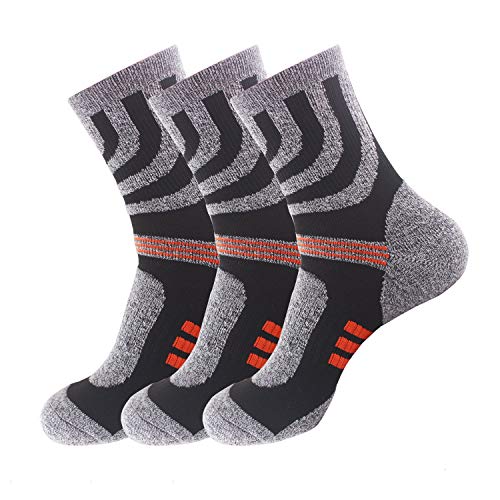 SOFIT Chaussettes, Crew Chaussettes Hommes Femmes (3 Paires) Chaussettes en Coton Doux Confortable, Respirant, Déodorant Antibactérien Durable, Chaussettes De Football, Chaussettes Sport Unisex 39-44