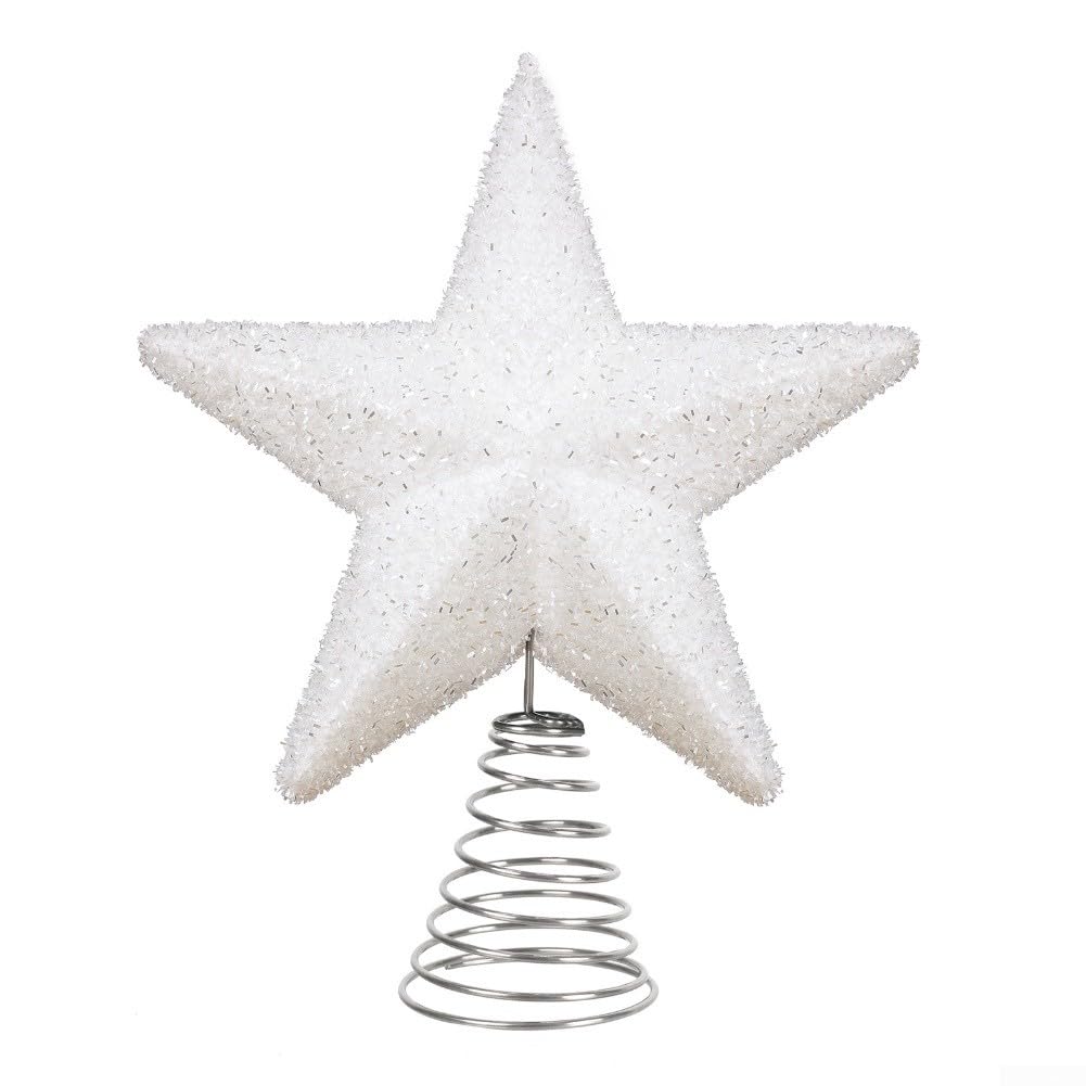 Weihnachtsbaumspitze Stern, Weihnachtsbaumspitze Feiertagsdekoration mit glitzernden Pailletten für Weihnachtsbaumschmuck