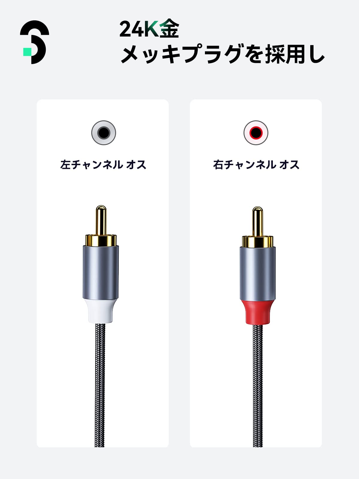 RCA ケーブル 2M オーディオケーブル ステレオ 音声ケーブル 2RCA 楽天市場】【2本セット】 RCA分配ケーブル 【RCAオスto 2RCAメス