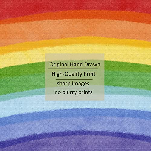 Vinilo decorativo arcoíris grande de tela 75 x 43.3 pulg miniatura 4