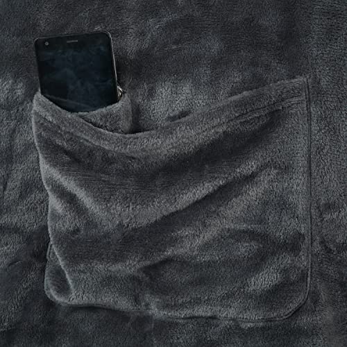 DecoKing Coperta con Maniche per TV in Microfibra