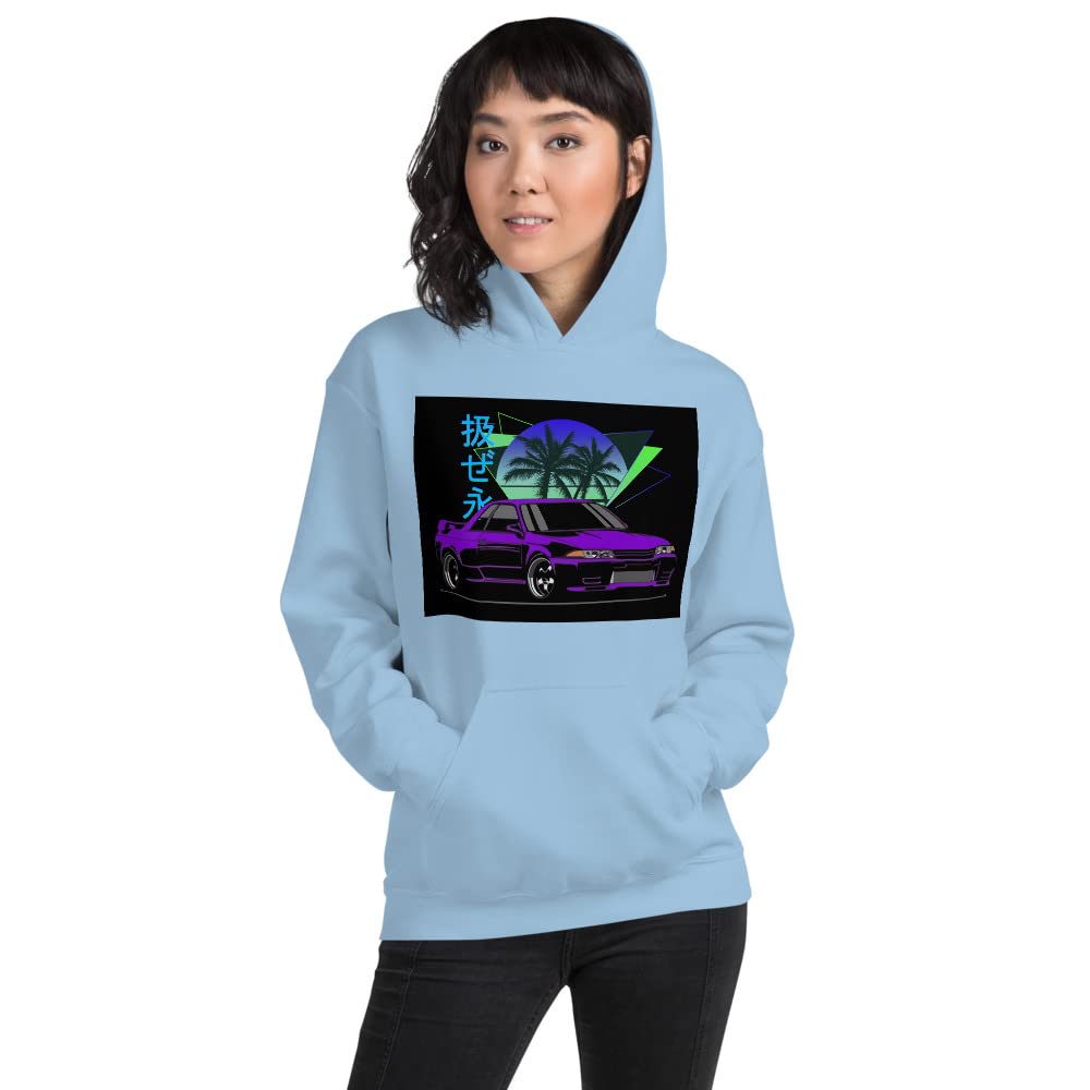 Vaporwave Aesthetic R33 GTR Skyline JDM Tuner Drift Racing graficzna bluza z kapturem bluza z kapturem