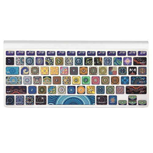SANFORIN Silicone Keyboard Cover with Pattern for MacBook Pro 13/15 /17 Inch (with/Without Retina Display), Magic Keyboard and MacBook Air 13 Inch A1466/A1369, Bohemian Style