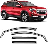 Voron Glass in-Channel Extra Durable Rain Guards for GMC Terrain 2018-2024, Window Deflectors, Vent Window Visors, 4 Pieces - 200255