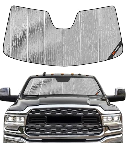Pigenius Windshield Sun Shade for Ram 2500/3500/4500/5500 2019-2024 with 5 inch Wide Sensor...