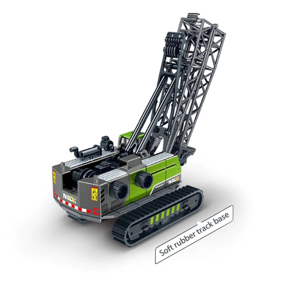 Hontral Green and Black Crane Toy Kids Multicolors Alloy Head Diecasts Toy Engineering Vehicle Toy Excavator Crane Model Truck Car Toys for Boys Gifts Home Decor Vehicle Truck (601-06) 3
