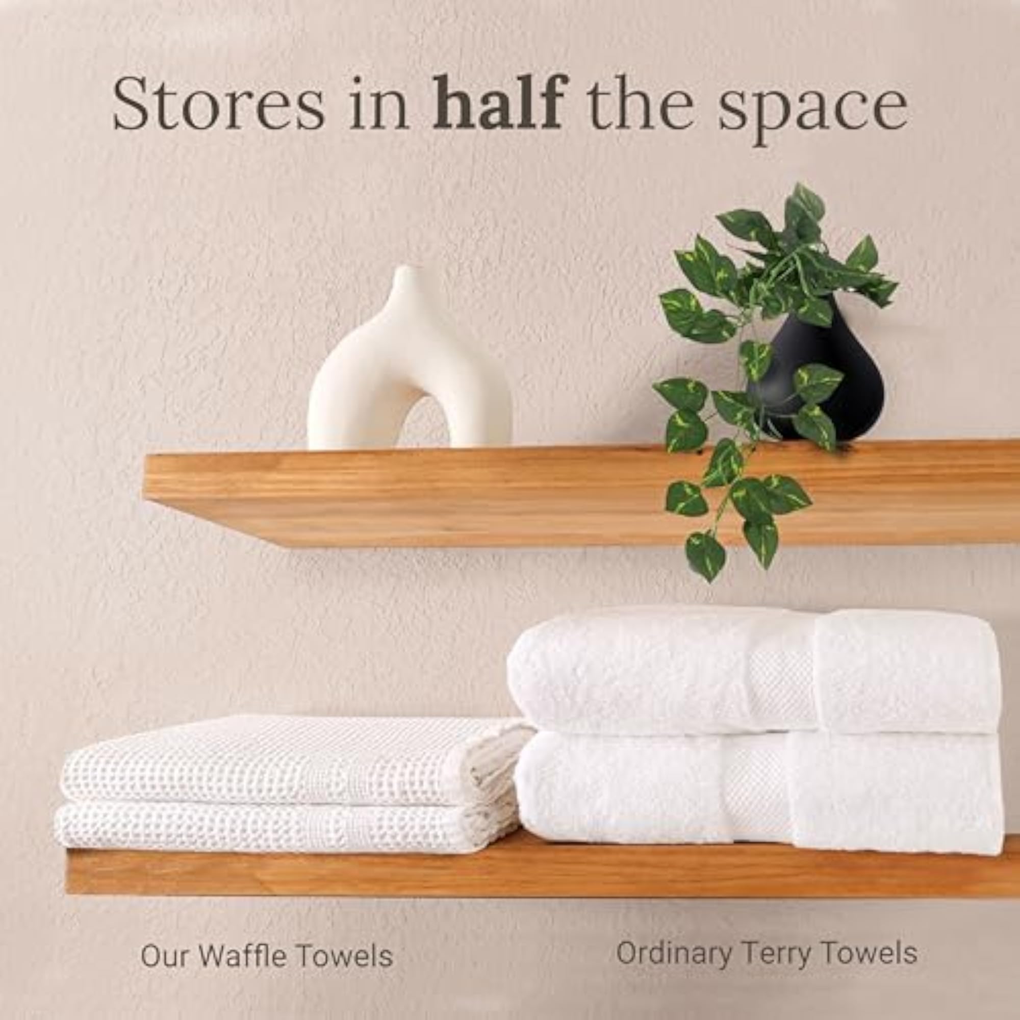Waffle Hand Towels Set of 2, Quick Dry Gift