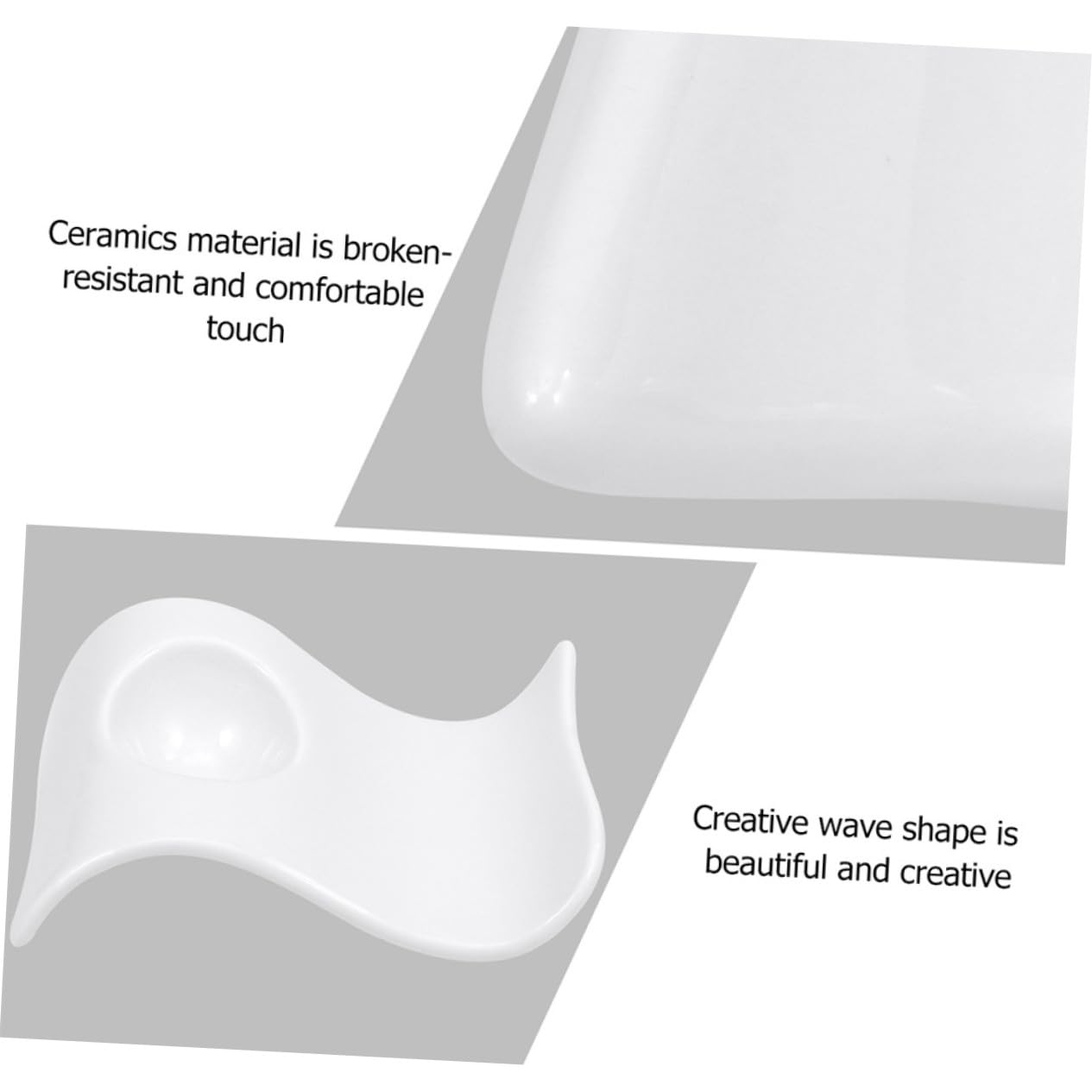 TOYANDONA 6 pièces Porte-œufs Céramique Blanche Forme Ondulée Supports Pratiques pour Œufs Plateau Élégant pour Service et Rangement