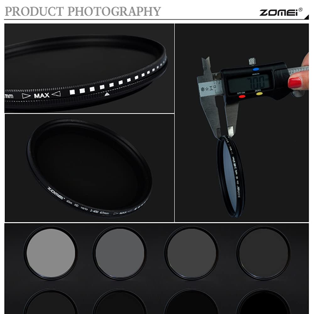 Filtro A Colori Vetro Slim Densità Neutra Fader Variabile ND Filtro Regolabile 49/52/55 / ​​58/62/67/72/62/67 72/77 82MM(55mm)