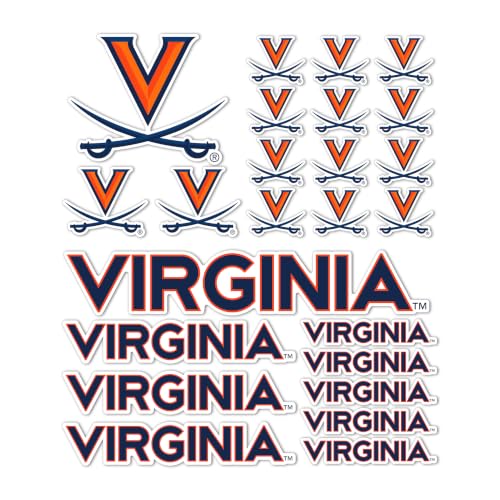 Desert Cactus University of Virginia Sticker Cavaliers UVA WahoosVinyl Decals Laptop Water Bottle Car Scrapbook Sheet T1 (Type 1-1)