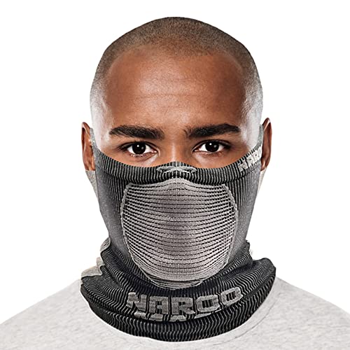 Naroo X5 - Braga para cuello 2 en 1 reversible, calentador de cuello con orificios anti-empañamiento y soporte de orejas antideslizante, termorregulación y secado rápido para Ciclismo, Senderismo