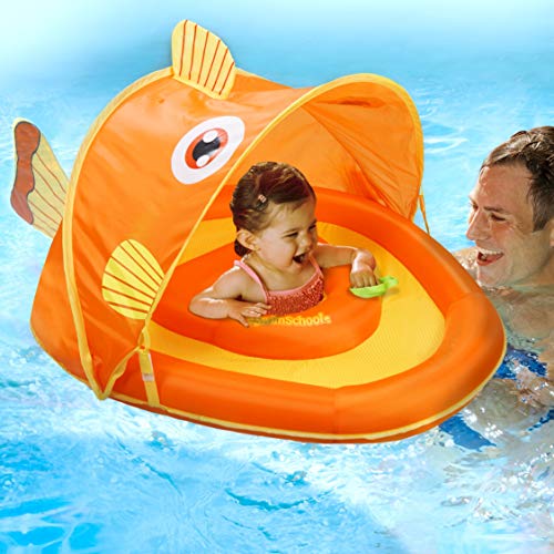 image for SwimSchool Gold-E-Fish Fabric Baby Boat, Splash and Play, Adjustable S