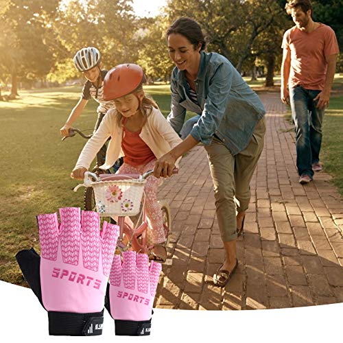Keleily Childrens Sports Protective Gloves,1Pair Half Finger Bike Gloves Gel Padded,Kids Cycling Gloves,Girls Boys Biking Gloves Kids Fingerless Sport Fitness Gloves Outdoor Sports Gloves - Image 6