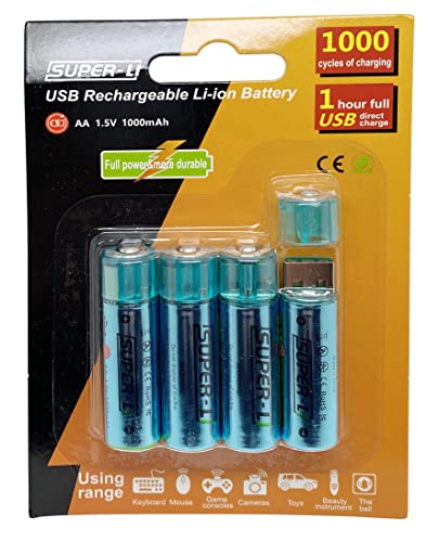 Piles rechargeables lithium AA Quantum Leap 1.5V 1000mAh pour appareils du quotidien - 2
