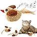 Sumind Giocattoli Erba Gatta Uccelli Giocattolo Interattivo Uccelli per Gatti in Peluche per Interno, Giocattolo Uccelli Squittisce, Giocattolo per Gatti in Peluche, Giocattoli Animali