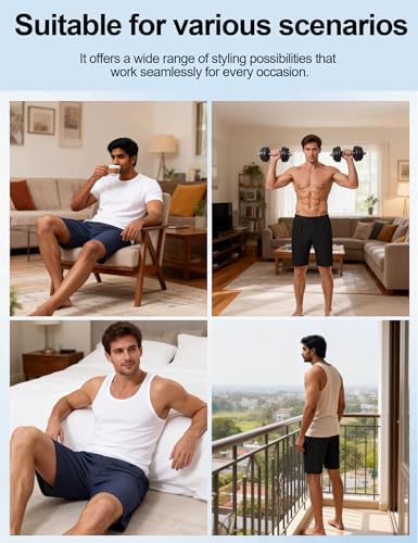 Image of Venzina Sports Shorts for Man Shorts Pant for Men Cooling Breathable Textured Fabric with Elastic Waistband for Gym Running Workout Training