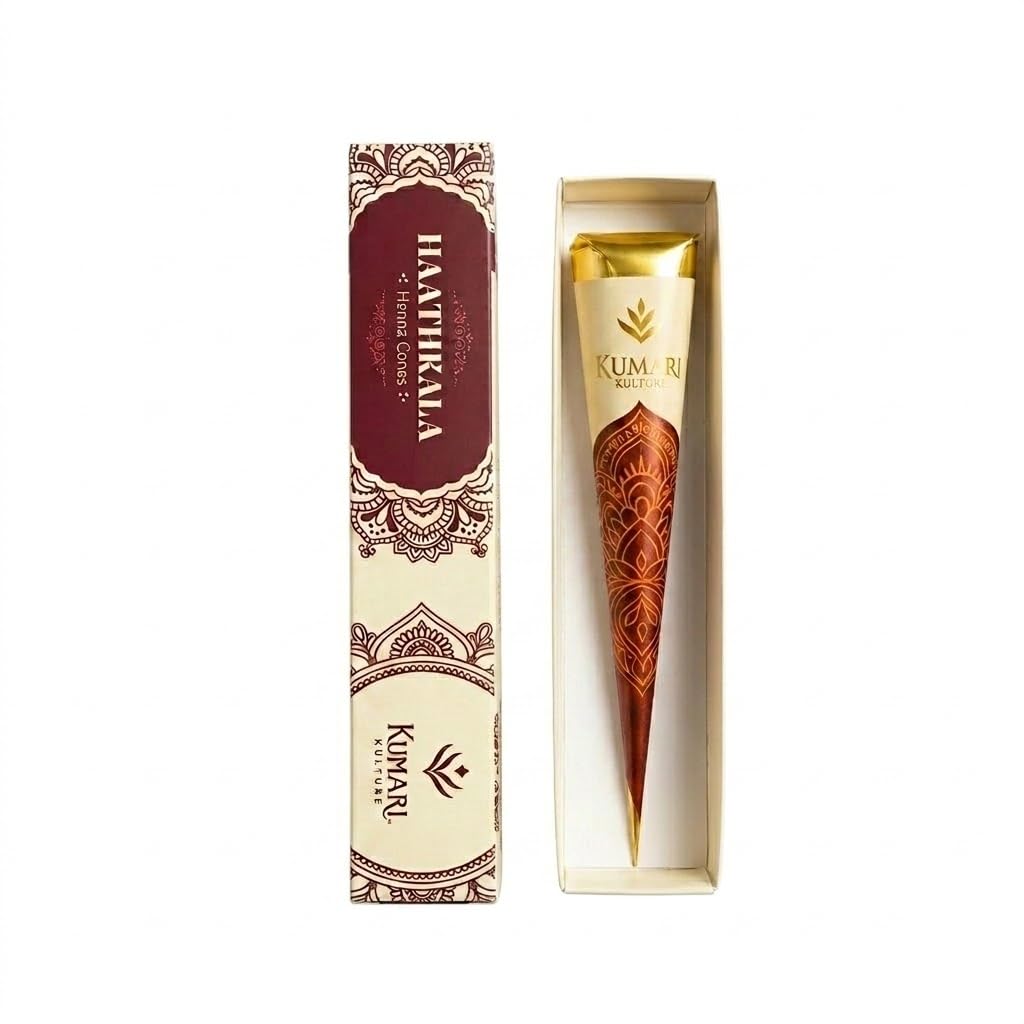 Natural Henna Cone | 100% Natural Mehendi Cone with Clove & Eucalyptus Oil | Cruelty Free | 25gm-picture-39