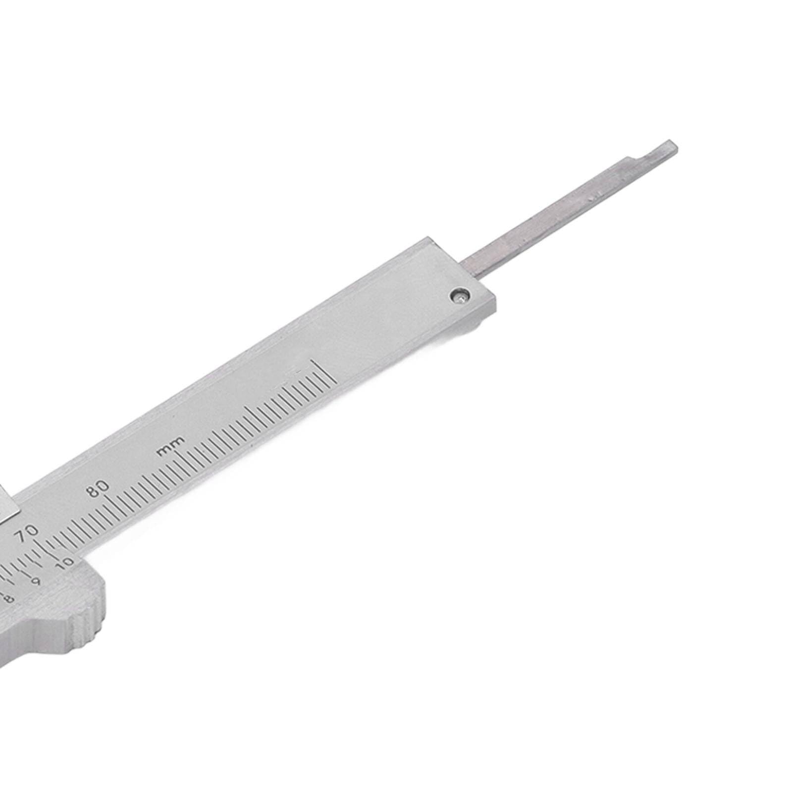 Fabater Pie de Rey de Precisión de Acero Inoxidable, Herramienta de Medición Portátil de 0 a 80 Mm para Objetos Pequeños, Pie de Rey Resistente Al óxido y la Erosión, Ideal para Procesamiento Mecánico