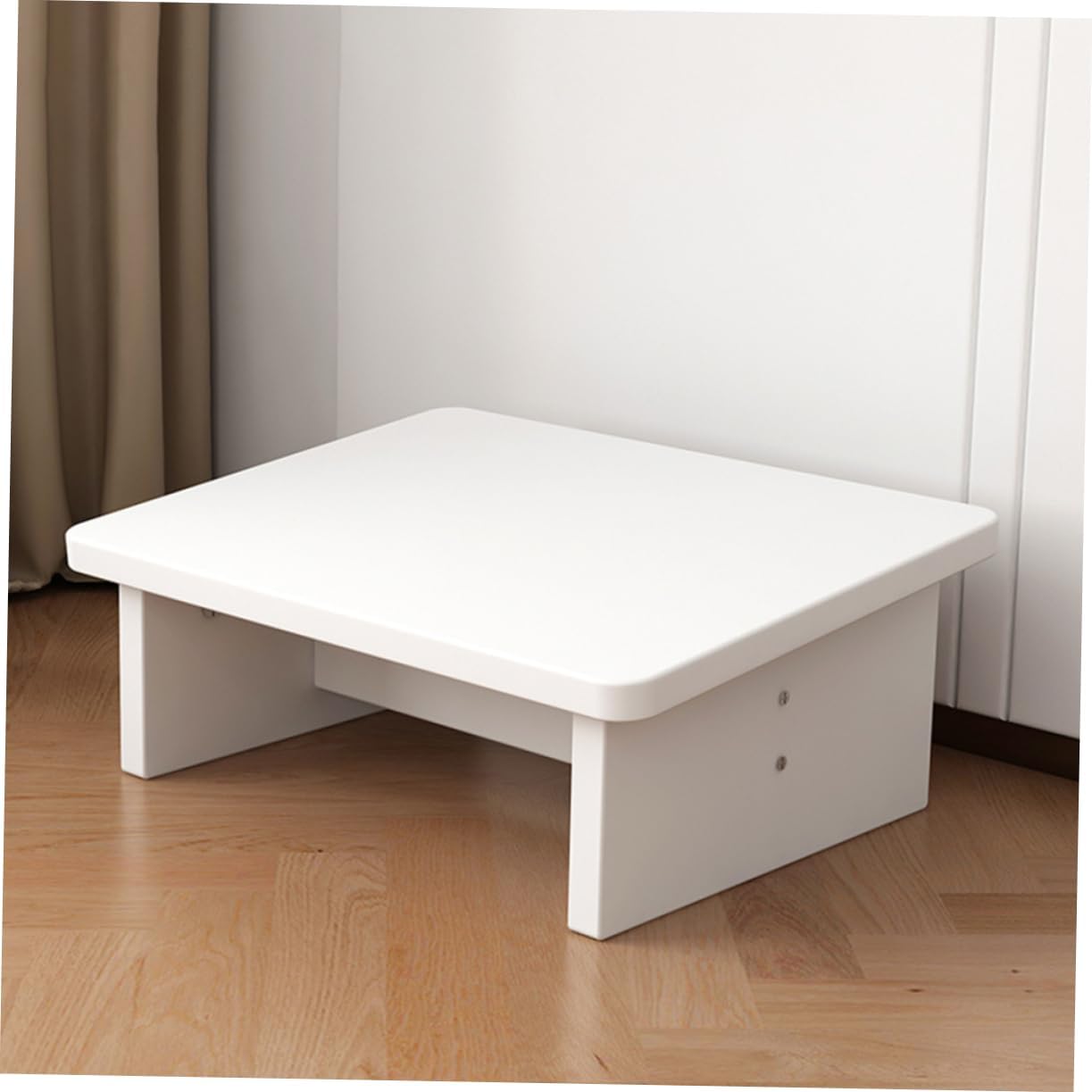 Non-Slip Under Desk Footboard Step Stool for Bed Office Use Foot Resting Seat Wooden Structure