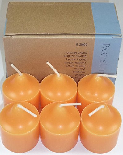 PartyLite 6 Votivkerzen 'W&uuml;rziger K&uuml;rbis' aus der Reihe 'K&ouml;stlich'