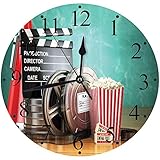 Movimiento silencioso: le brindará una noche tranquila, reduciendo al máximo el consumo de energía y extendiendo efectivamente la vida útil del movimiento.Reloj de pared con números grandes son claras para leer y cubierta de cristal frontal garantiza una visión perfecta.
