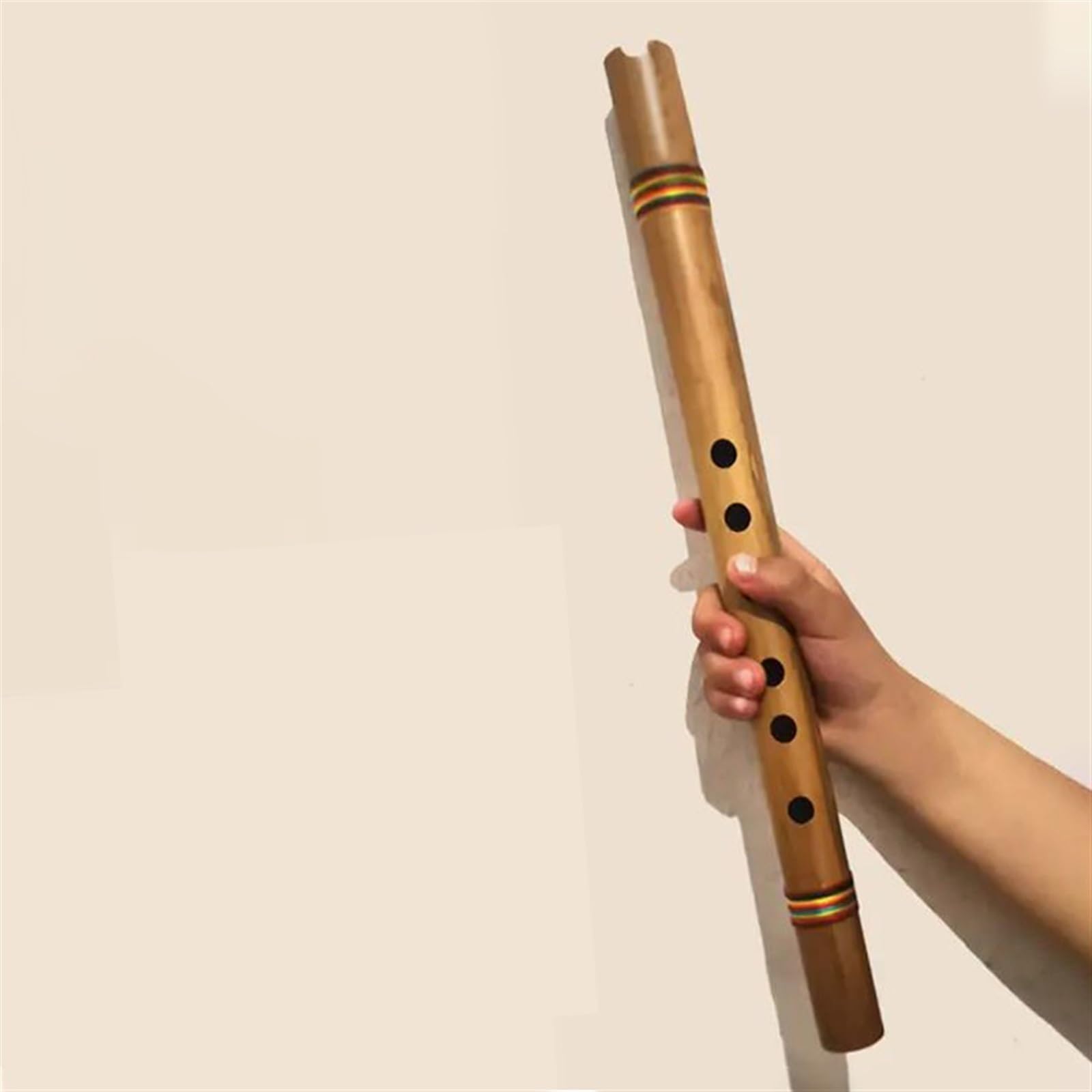 Flauta De Bambú Para Principiantes Flauta De Bambú Tradicional China De 6 Agujeros Flauta Vertical Clarinete Instrumento Musical Color Madera(D)