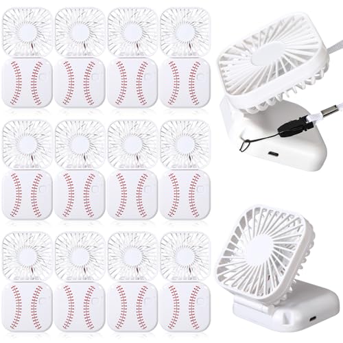 Retisee Baseball Mini USB Handheld Fans 3-Speed Rechargeable