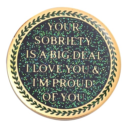 Image of LParkin 2 Year Sobriety Coin, Tree of Life Recovery Coin, AA Recovery Medallion, Anniversary Token Sobriety Gifts, Alcoholics Anonymous Medallion