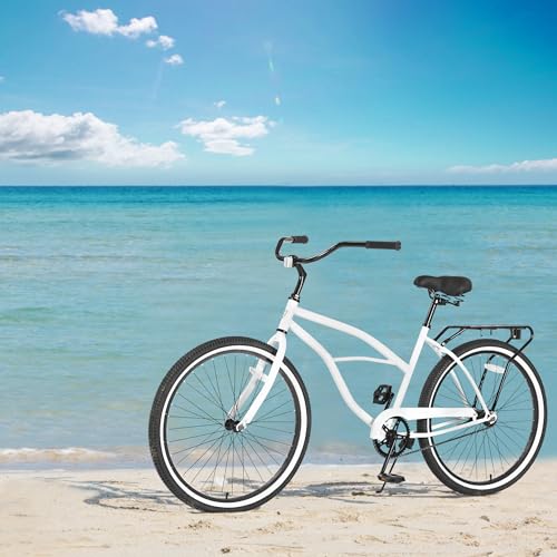kaiwrxin 26" Beach Cruiser Bike for Men &Women, Cruiser Bicycle with 7 Speed | Fix Gear, Smooth Riding Adult Cruiser Bike, Multiple Colors - Thumbnail 7