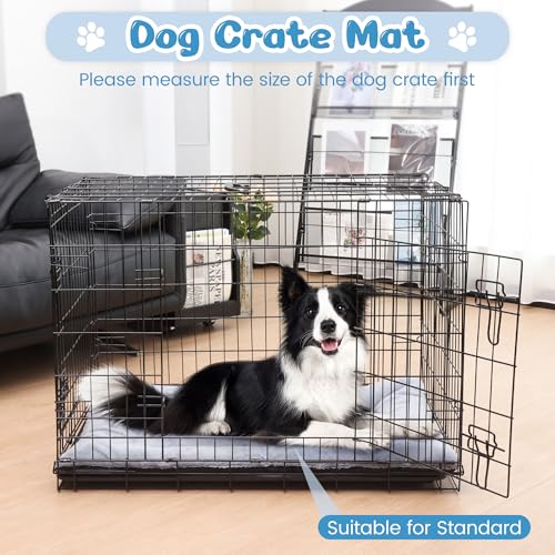 Baodan Hundebett Grosse Hunde Waschbar, 106x71 cm Hundekissen Flauschig mit rutschfeste Unterseite, XL Hundebetten für Große Hunde, Grau