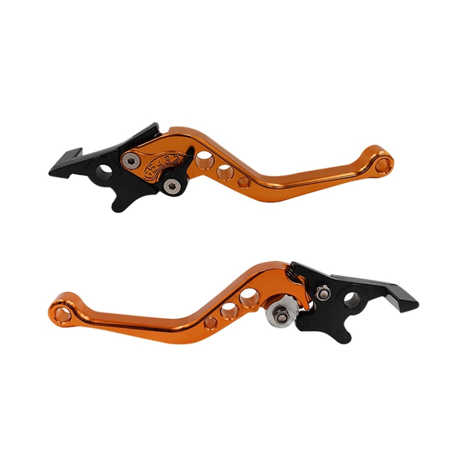 Onmaweyb Orange Brake Clutch Lever Bike 2 Pcs Universal Cnc Alloy Motorcycle Brake Handle Adjustable Size Moto Motorbike Modification Clutch Drum Lever(Orange)