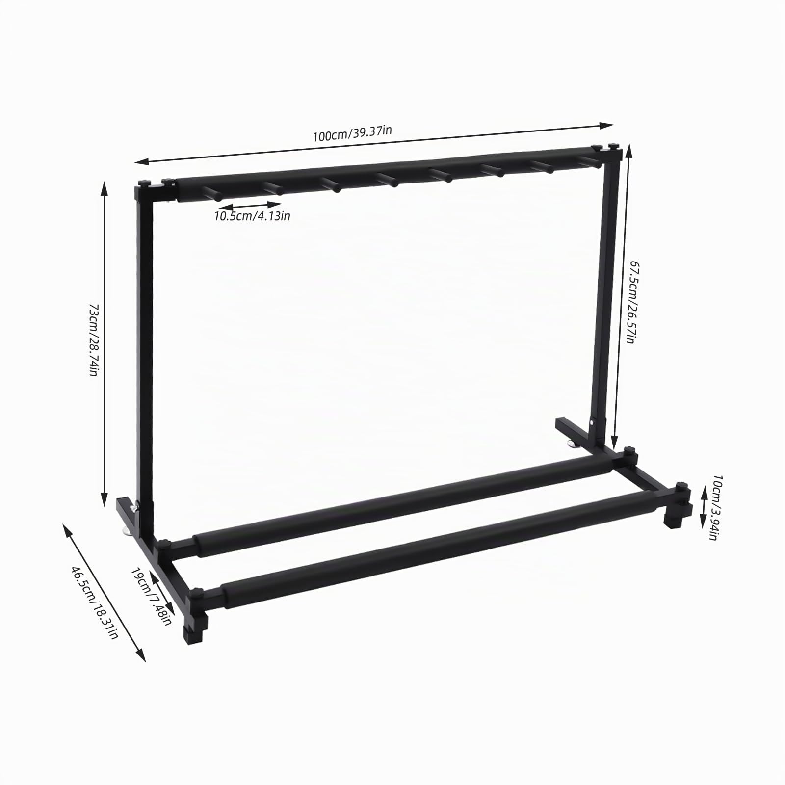 Supporto per chitarra multiuso, pieghevole, universale, portatile, 7 chitarre