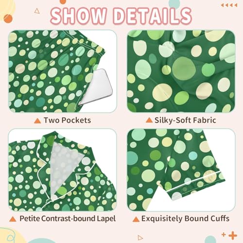 Satin Pajamas Set Cute Silk Button Down Sleepwear Summer Clothes 2 Piece Lounge Nightwear3