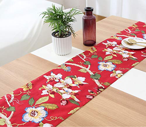 Chemin de table rouge décoration table à thé et placard KnSam 30x240 - 3