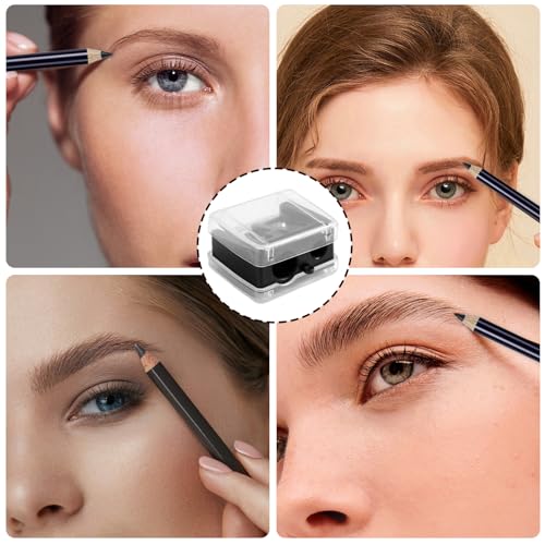 2-Stück Spitzer, Makeup Sharpener Anspitzer, Anspitzer Kajalstift, Universal Anspitzers für Augenbrauenstift, Lippenkonturenstift Kosmetikspitzer, Eyeliners, Präzisionsklingen, Handlich für Unterwegs