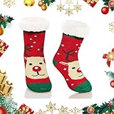 FAINCA Chaussette Noel Enfant Chaud Antidérapant Chaussettes Noel Enfant Respirant Épais...