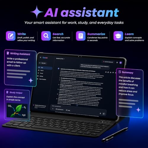 Image of Android 16 Tablet, 10.1-inch Electronics Tablets, 32GB RAM + 512GB ROM + 2TB Expandable Storage, Octa-Core Gaming Tablet with Wi-Fi & GPS, Computer Tablet with Keyboard Case, Mouse, and Stylus