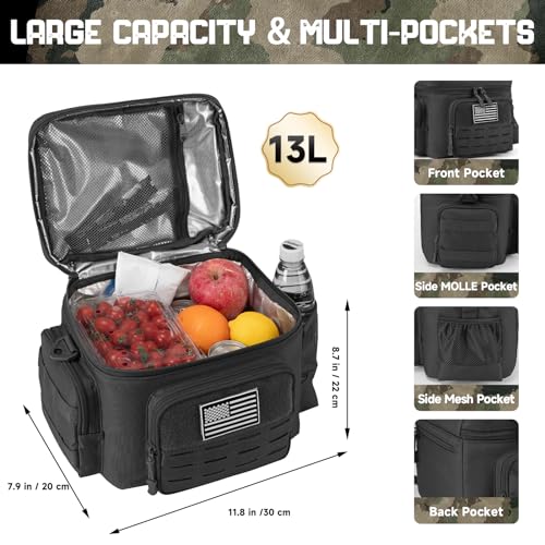 QT&QY Tactical Lunch Bag for Men