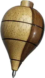 Pião de Madeira Resistente com Fieira Profissional Antigo (Manchado)